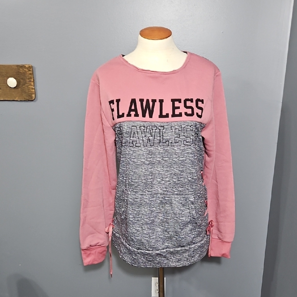 Thrill 94 , Warm, Cozy, Sweatshirt, Flawless, Pink, Black, & Grey, Size 2X